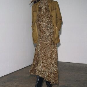 ZARA OVERSIZED BROWN TAN NATURAL LEATHER SUEDE BLAZER JACKET